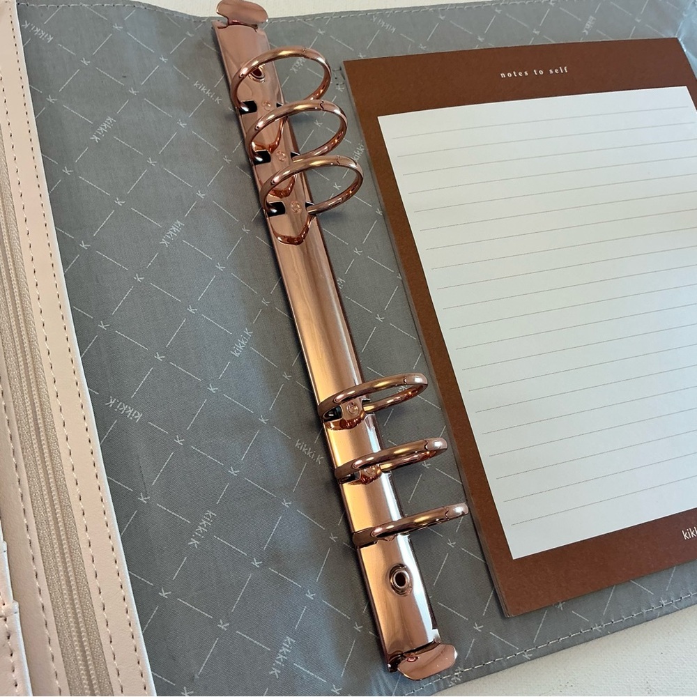 Kikki.k Planner A5 Blush Pink Quilted Vegan Rose Gold Ring Binder - Picture 12 of 12